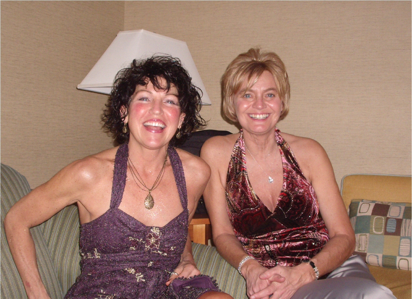 Tom Sadge snapped this photo of Sadge family friend Donna T. and her longtime friend, Karen shortly after the 2008 Chicago Neil Diamond Birthday Party. PHOTO - Sadge