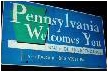 Tom Sadge's view of the Welcome to Pennsylvania sign. PA is home to Tom. PHOTO: tomsadge.com