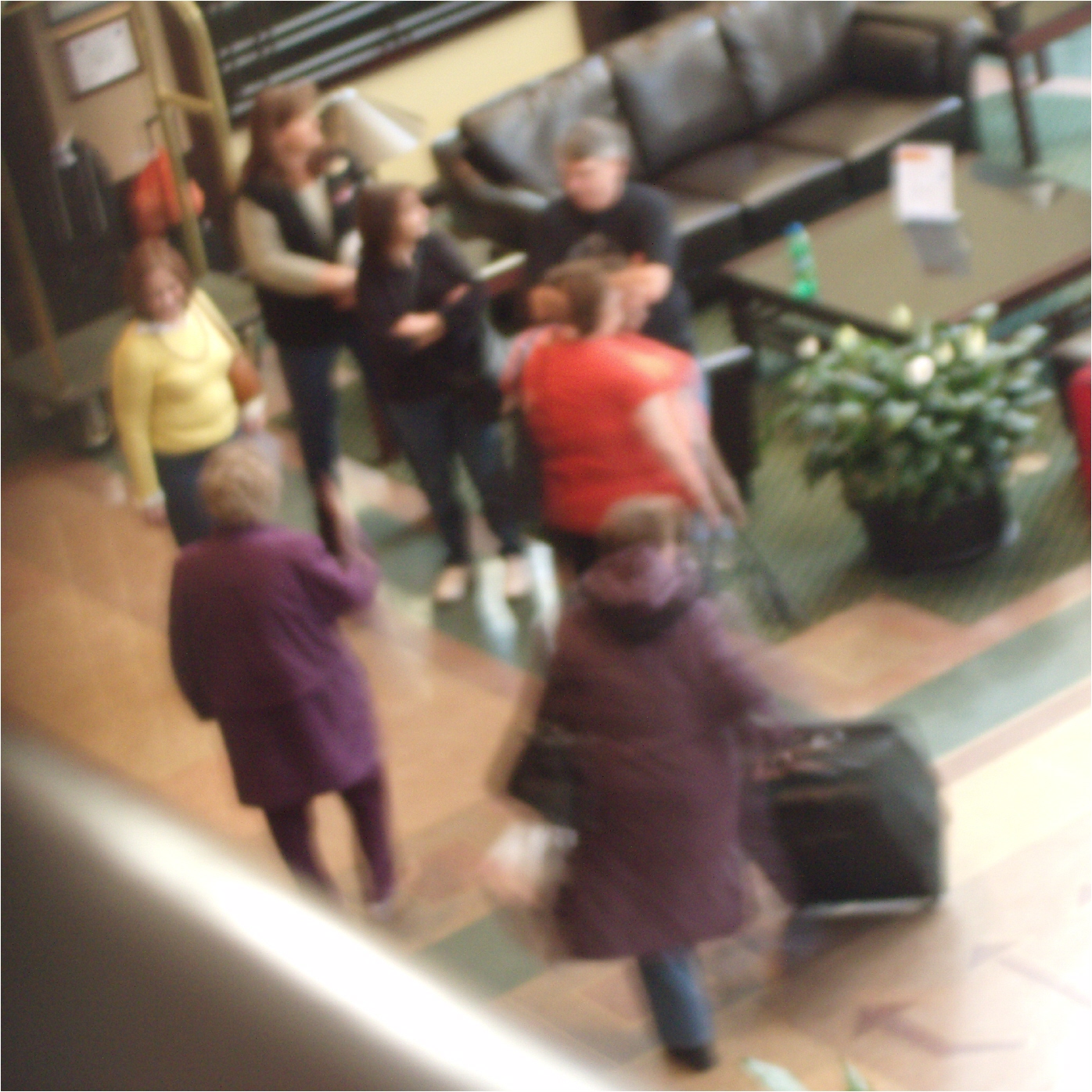 Someone sent us this cute shot! A group of Chicago party-goers wait patiently for shuttles or to say goodbye to fellow party people.